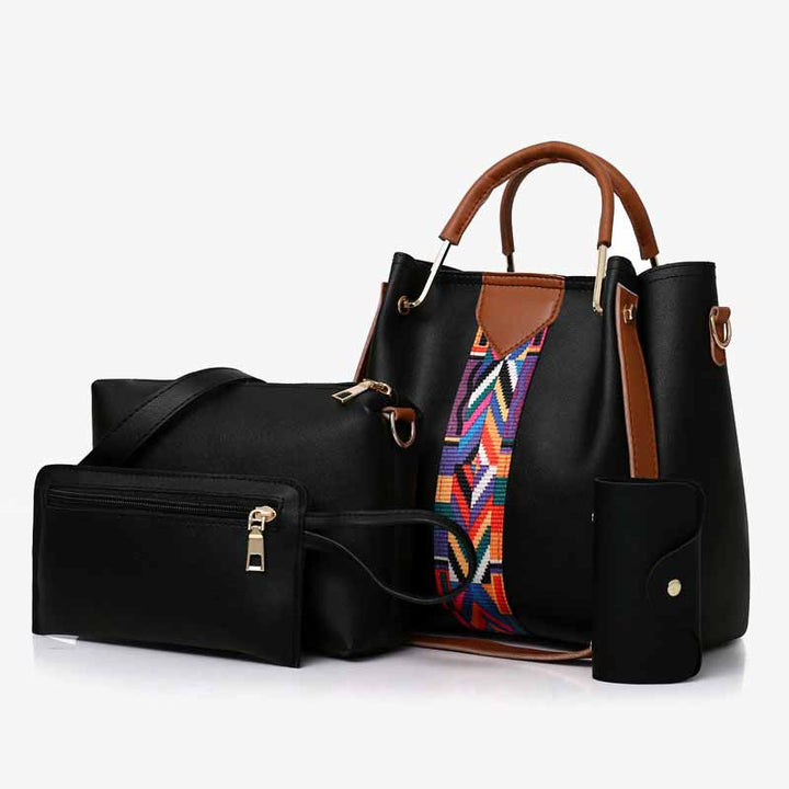 4-teiliges Taschenset mit robustem Griff, elegante Umhängetasche
