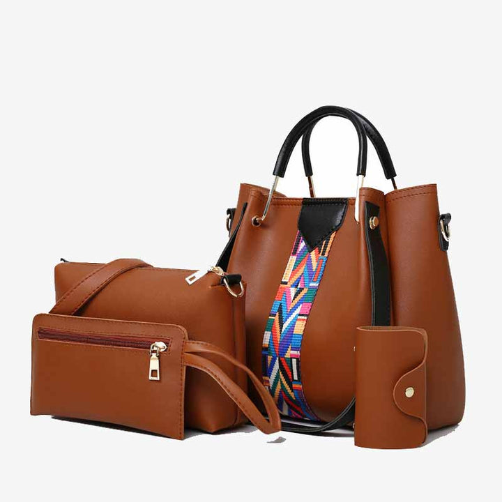 4-teiliges Taschenset mit robustem Griff, elegante Umhängetasche