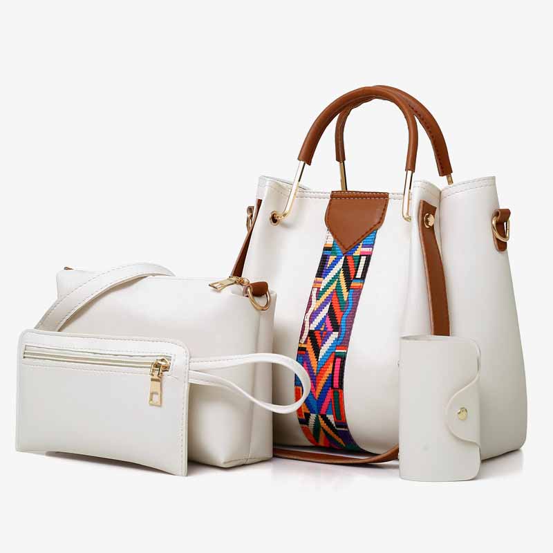 4-teiliges Taschenset mit robustem Griff, elegante Umhängetasche