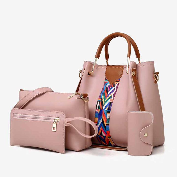 4-teiliges Taschenset mit robustem Griff, elegante Umhängetasche