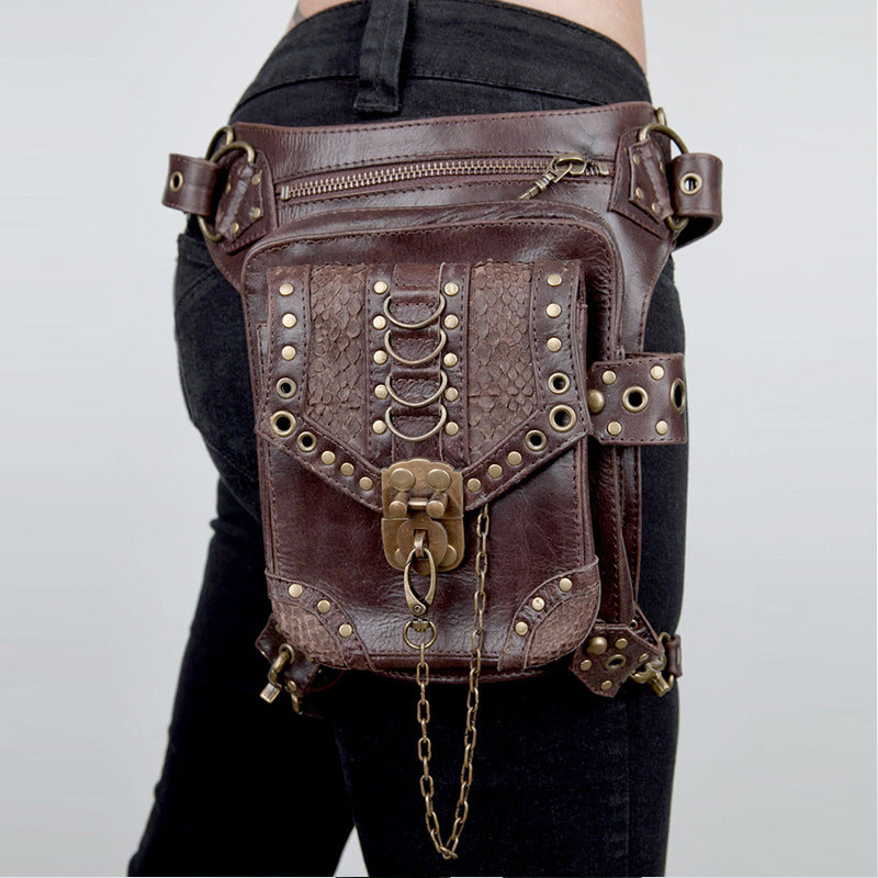 Punk Schulter Achseltasche Nietenkette Umhängetasche für Frauen