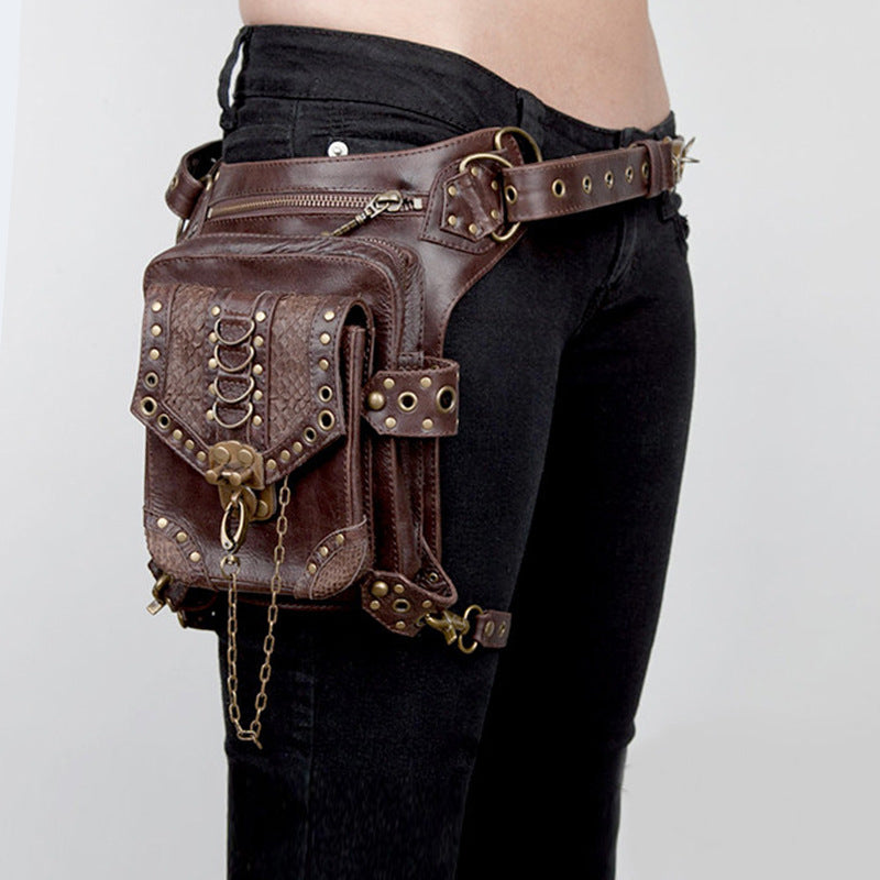 Punk Schulter Achseltasche Nietenkette Umhängetasche für Frauen