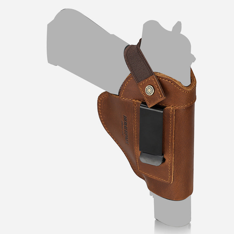 Frauen Männer Outdoor Taktik Holster Außerhalb Der Hosenbund Leder Holster