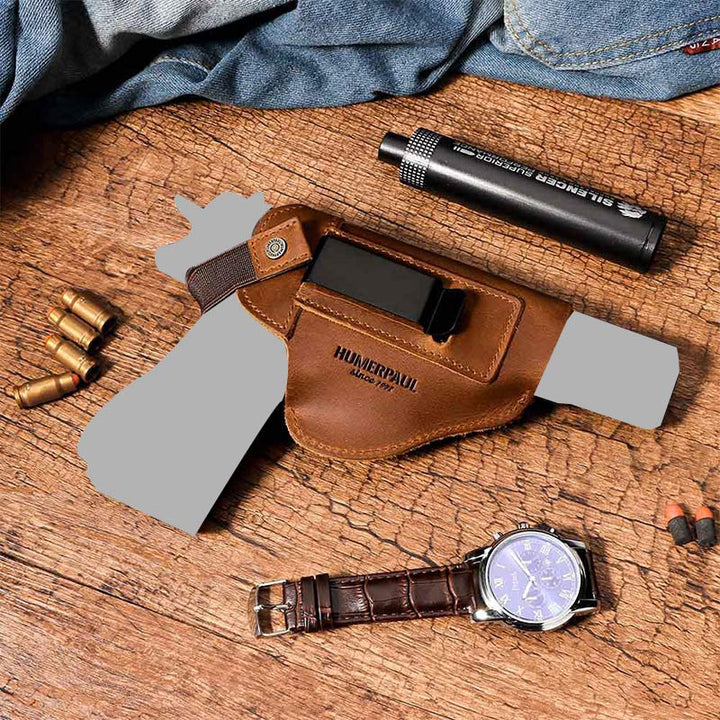 Frauen Männer Outdoor Taktik Holster Außerhalb Der Hosenbund Leder Holster