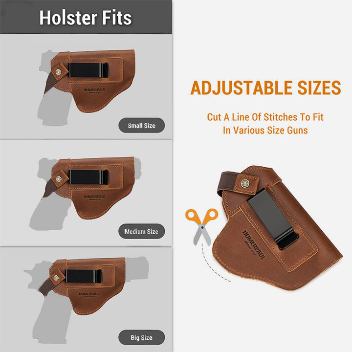 Frauen Männer Outdoor Taktik Holster Außerhalb Der Hosenbund Leder Holster