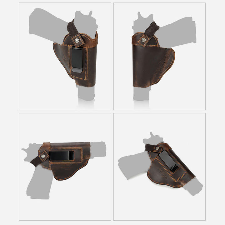 Frauen Männer Outdoor Taktik Holster Außerhalb Der Hosenbund Leder Holster