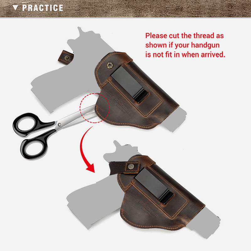 Frauen Männer Outdoor Taktik Holster Außerhalb Der Hosenbund Leder Holster