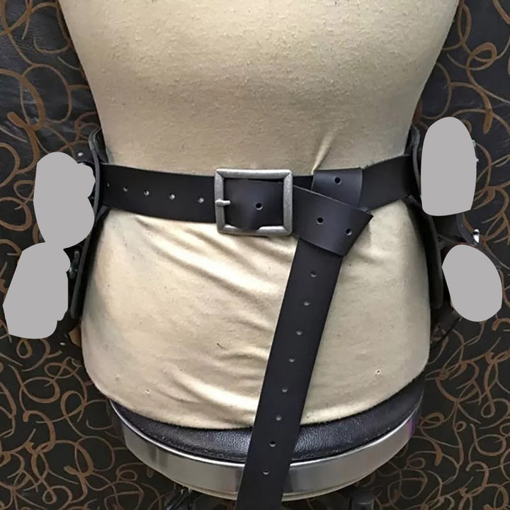 Herren Mittelalter Cosplay Holster Retro Outdoor Doppel Taille Holster