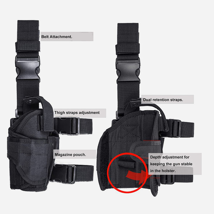 Taktische Beintasche für den Außenbereich, Camouflage-Farbe, langlebiges Oxford-Holster