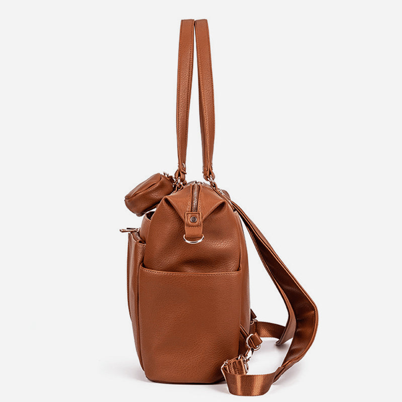 Multifunktionale Tragetasche für Mama, verstellbarer großer Retro-Rucksack für Damen