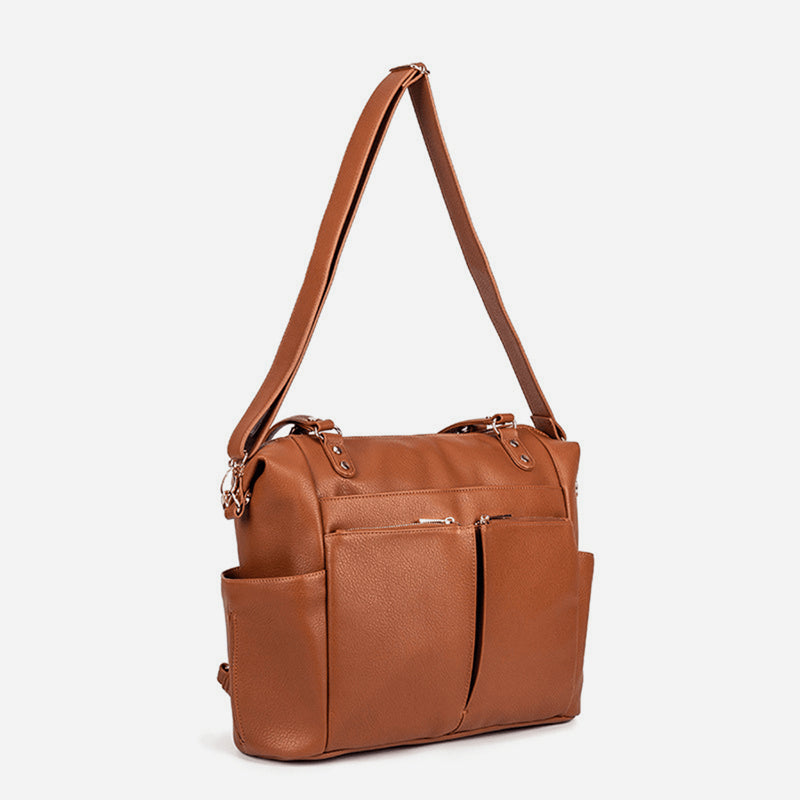 Multifunktionale Tragetasche für Mama, verstellbarer großer Retro-Rucksack für Damen