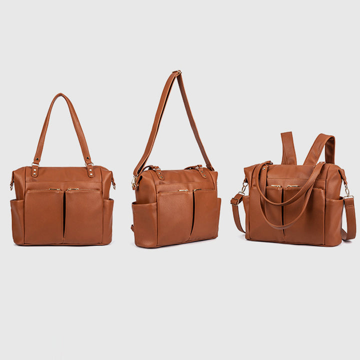 Multifunktionale Tragetasche für Mama, verstellbarer großer Retro-Rucksack für Damen