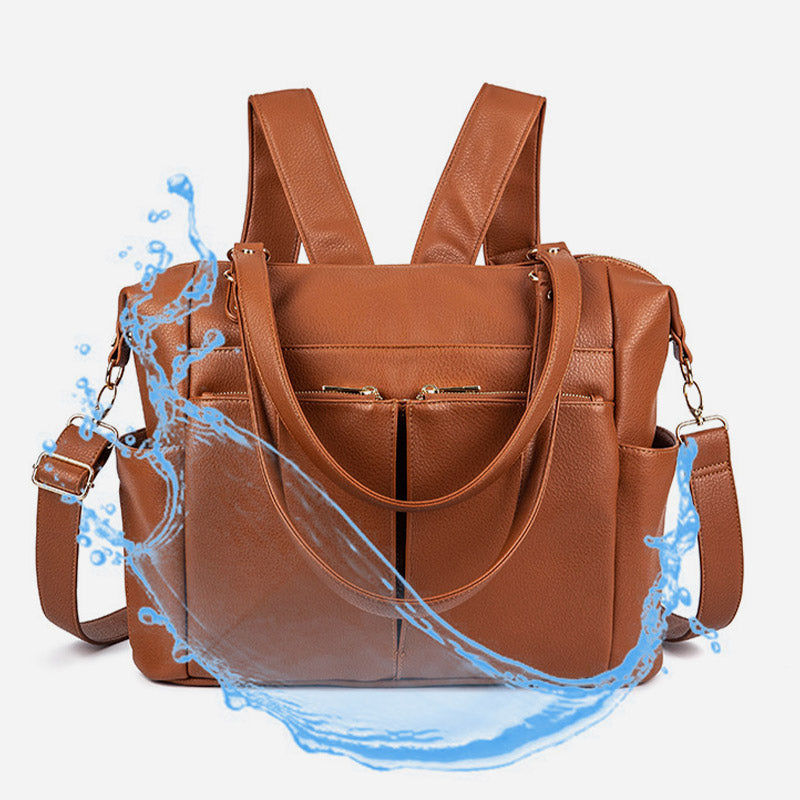 Multifunktionale Tragetasche für Mama, verstellbarer großer Retro-Rucksack für Damen