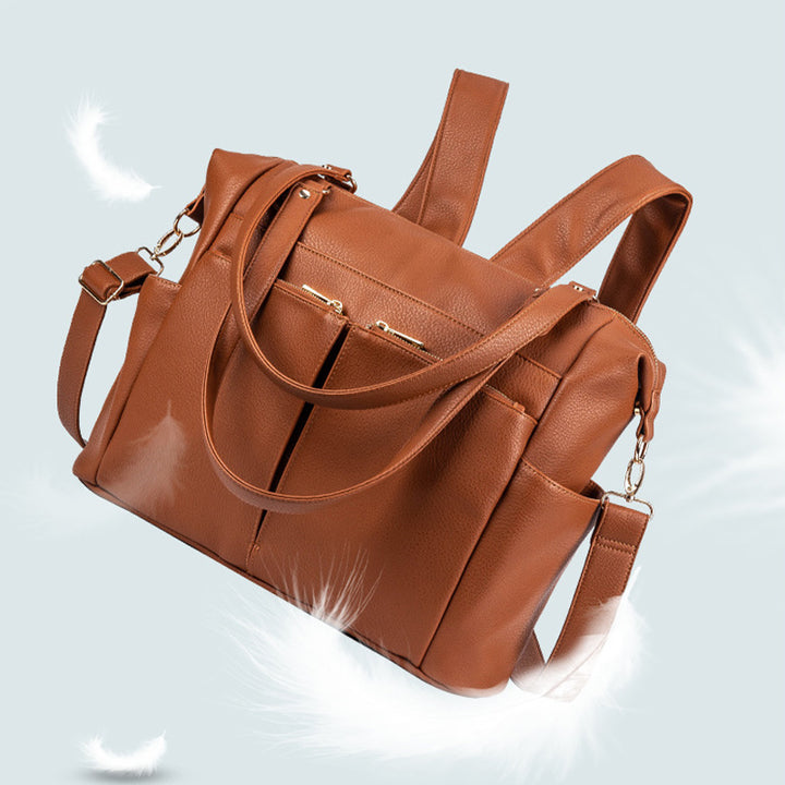 Multifunktionale Tragetasche für Mama, verstellbarer großer Retro-Rucksack für Damen