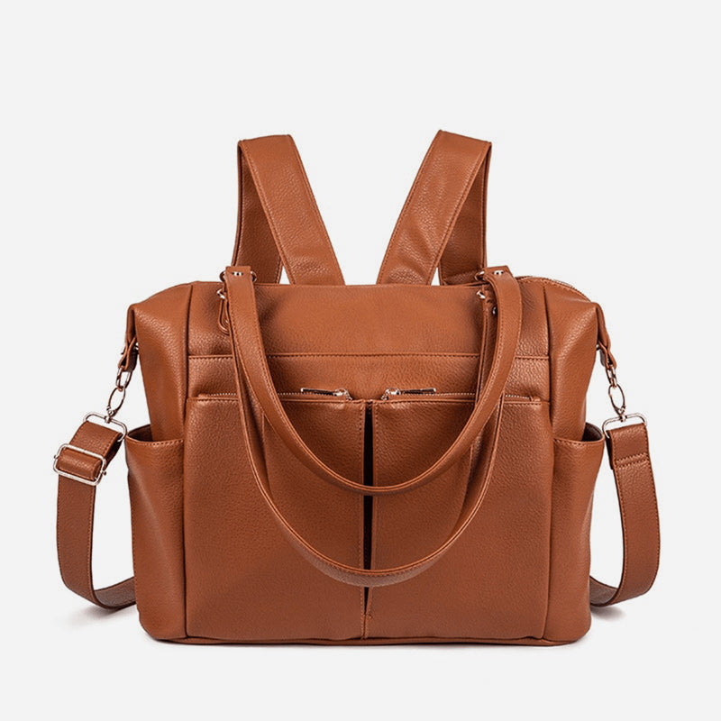 Multifunktionale Tragetasche für Mama, verstellbarer großer Retro-Rucksack für Damen