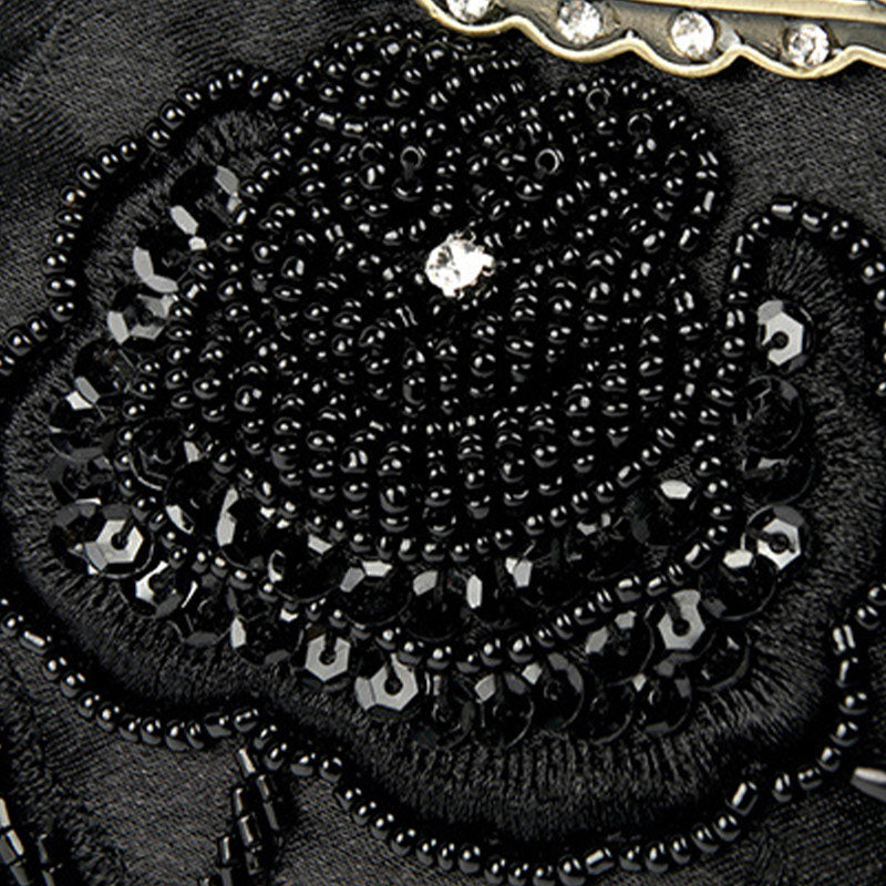 Pailletten Abendtasche Blumen bestickt elegante Clutch für Frauen