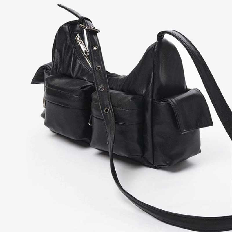 Horizontale Umhängetasche für Damen mit mehreren Taschen, minimalistische Unterarmtasche