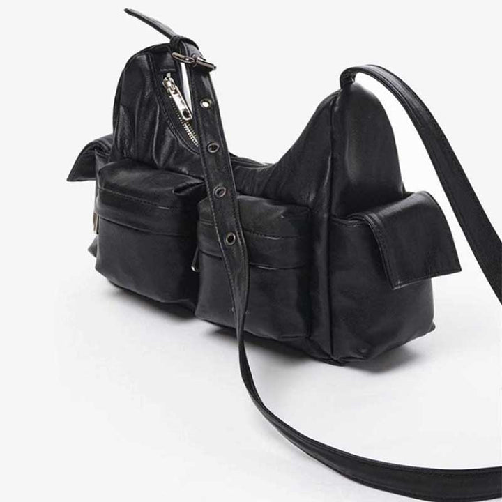Horizontale Umhängetasche für Damen mit mehreren Taschen, minimalistische Unterarmtasche
