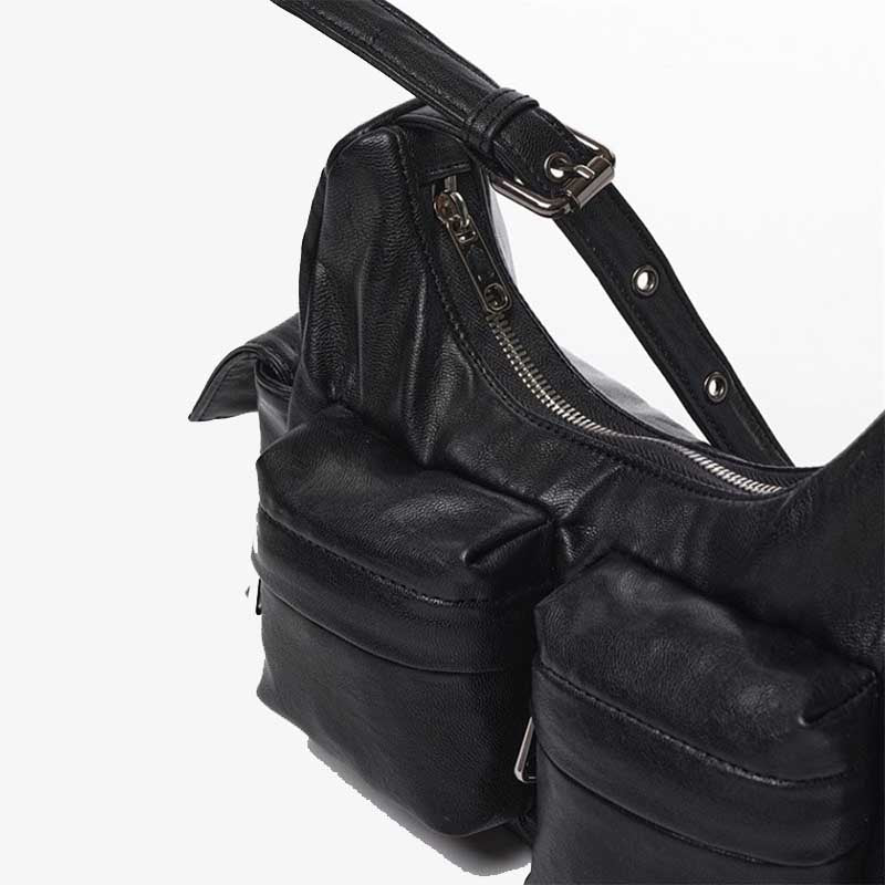 Horizontale Umhängetasche für Damen mit mehreren Taschen, minimalistische Unterarmtasche