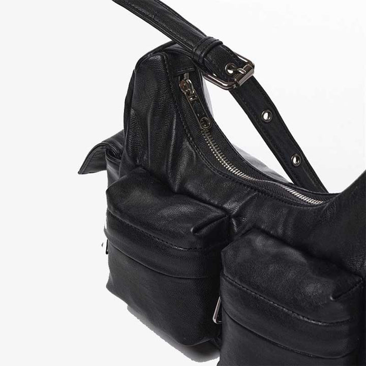 Horizontale Umhängetasche für Damen mit mehreren Taschen, minimalistische Unterarmtasche