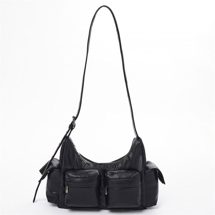 Horizontale Umhängetasche für Damen mit mehreren Taschen, minimalistische Unterarmtasche