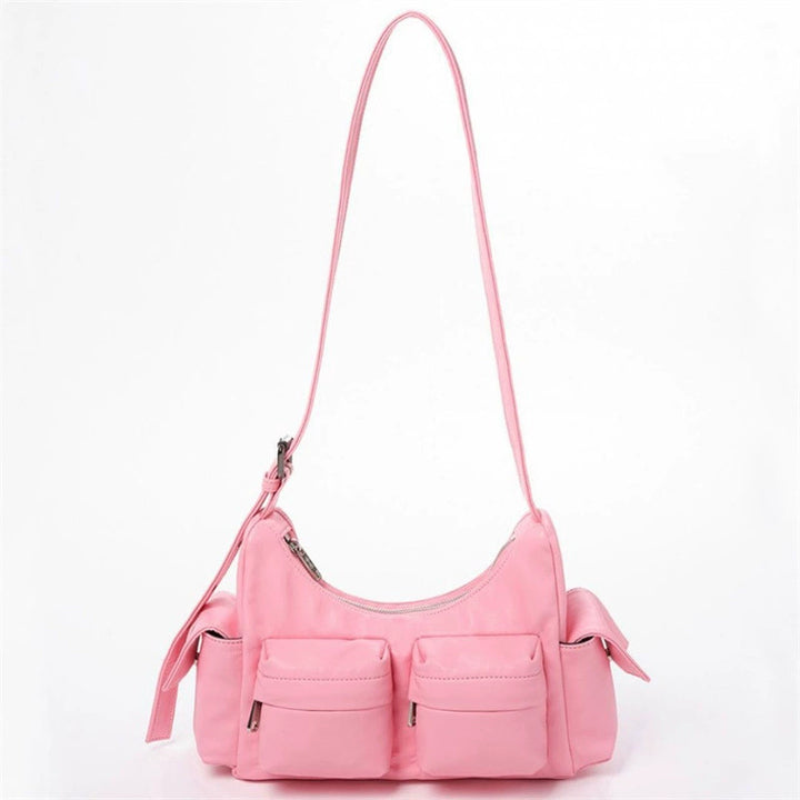 Horizontale Umhängetasche für Damen mit mehreren Taschen, minimalistische Unterarmtasche