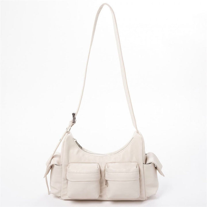 Horizontale Umhängetasche für Damen mit mehreren Taschen, minimalistische Unterarmtasche