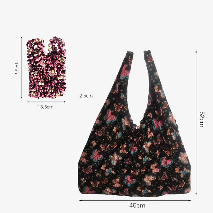 Teleskop-Plissee-Tasche für Damen, multifunktionale, flexible Einkaufshandtasche