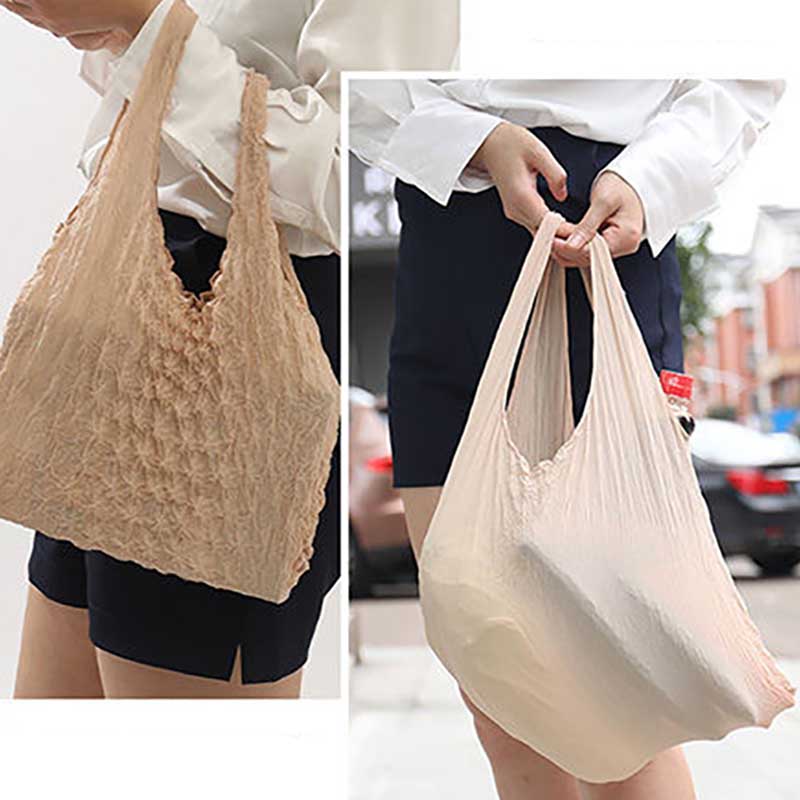 Teleskop-Plissee-Tasche für Damen, multifunktionale, flexible Einkaufshandtasche