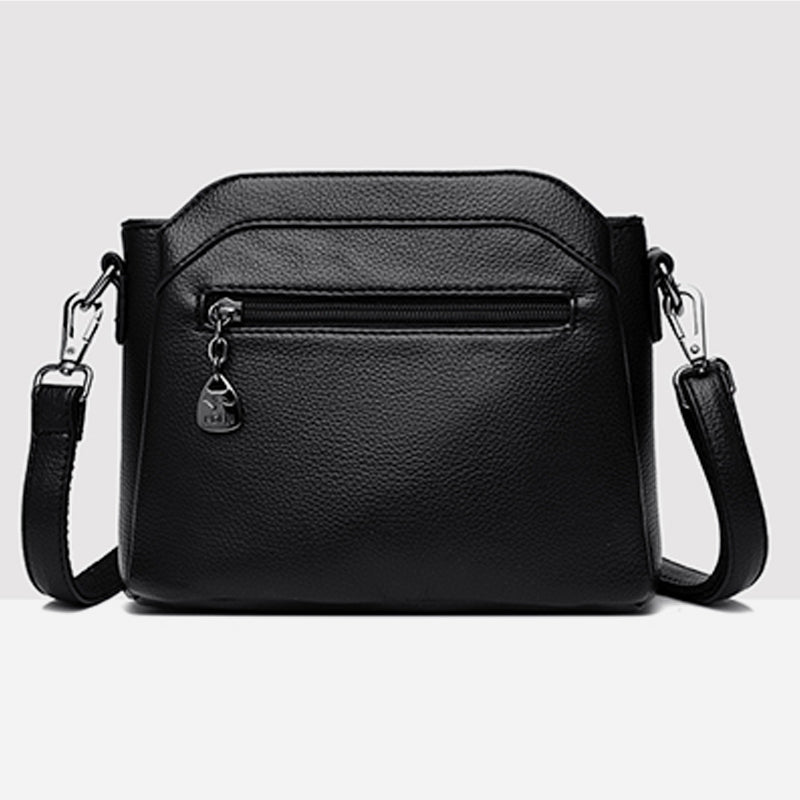 Gesteppte Umhängetasche für Damen mit drei Fächern, Schultertasche