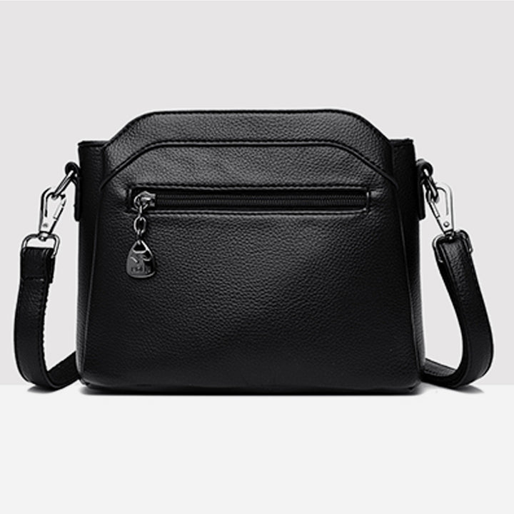 Gesteppte Umhängetasche für Damen mit drei Fächern, Schultertasche