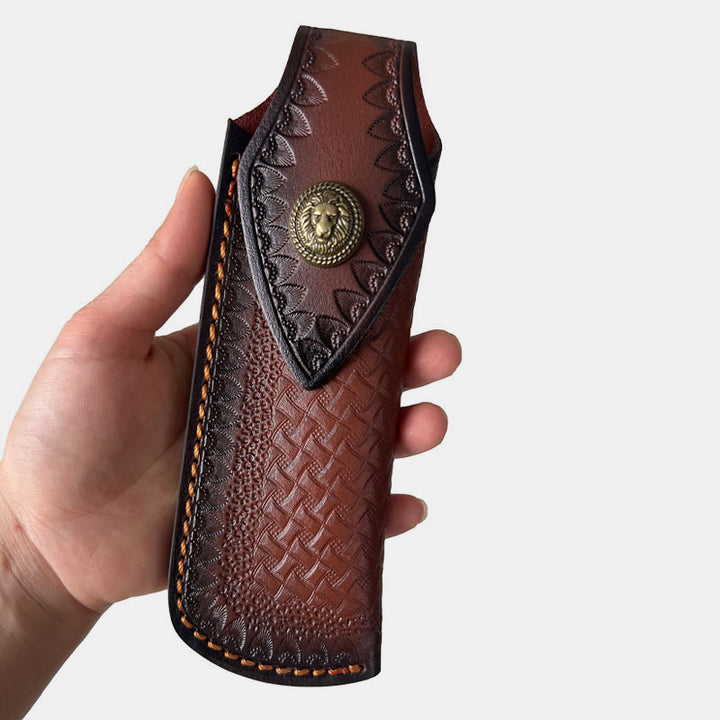 Klassische Carving Leder Gürteltasche Frauen Männer Outdoor Tragbare Holster