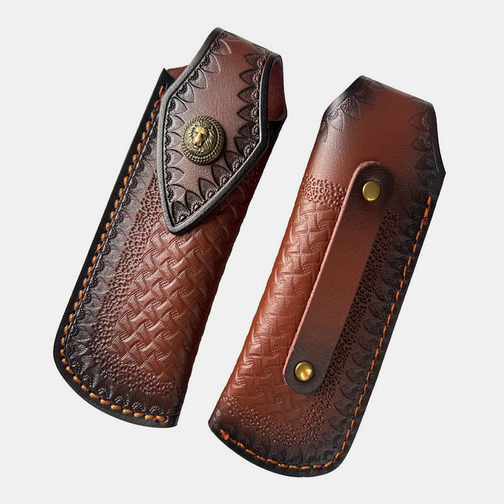 Klassische Carving Leder Gürteltasche Frauen Männer Outdoor Tragbare Holster
