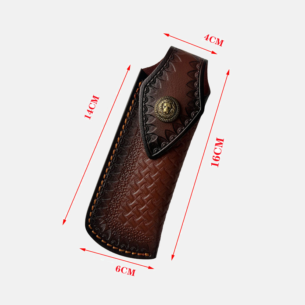 Klassische Carving Leder Gürteltasche Frauen Männer Outdoor Tragbare Holster