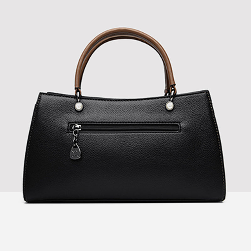 Horizontale Tasche mit Henkel oben und Twist-Streifen, süße Umhängetasche