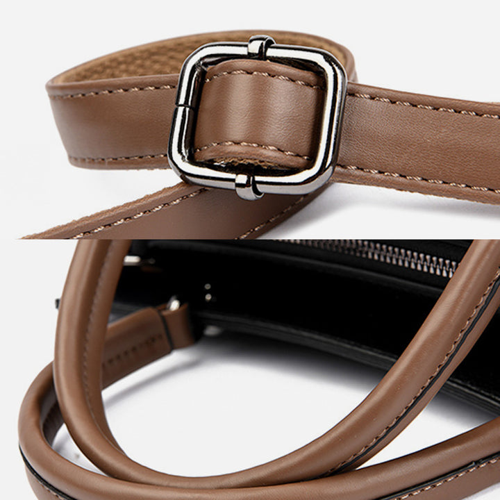 Horizontale Tasche mit Henkel oben und Twist-Streifen, süße Umhängetasche