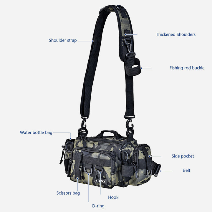 Camouflage Angeln Zubehör Abnehmbarer Gurt Oxford Fisshing Tasche Für Outdoor