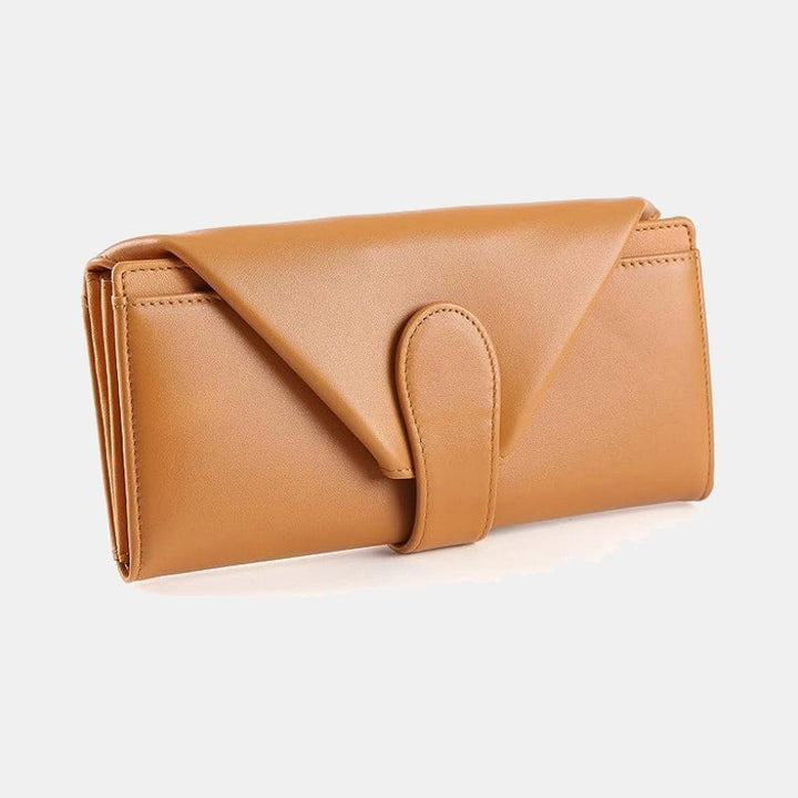 Lange Retro-Geldbörse aus echtem Leder mit mehreren Fächern