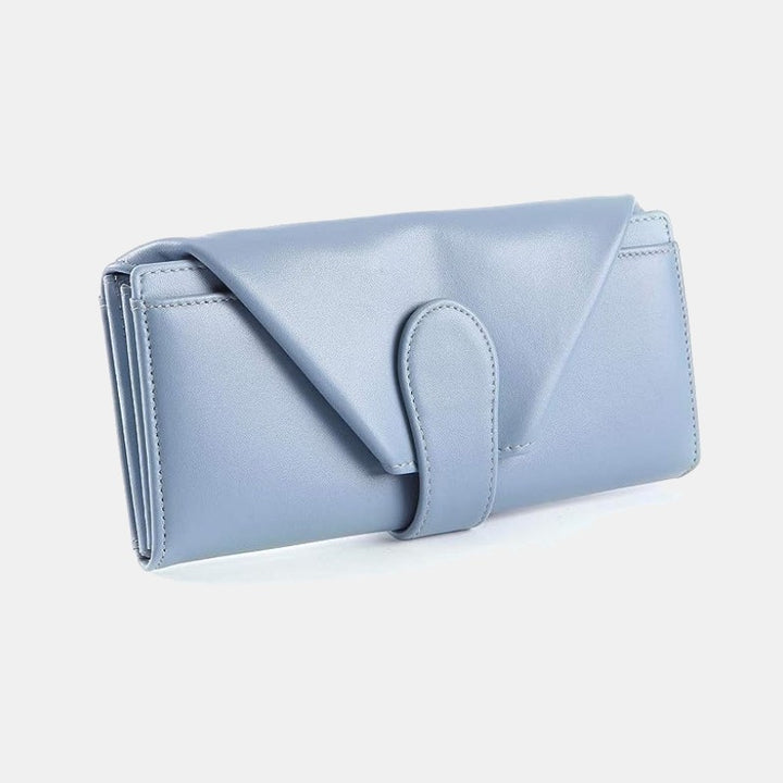 Lange Retro-Geldbörse aus echtem Leder mit mehreren Fächern