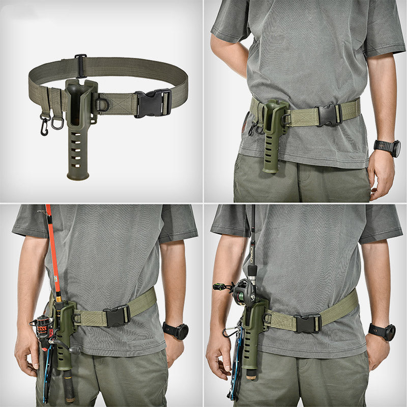 Gürtel Angeltasche für den Außenbereich, verstellbarer Taillenrutenhalter