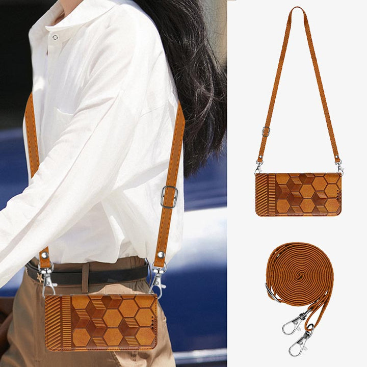Crossbody-Telefonhülle für iPhone-Nest-Muster-Schutzhülle
