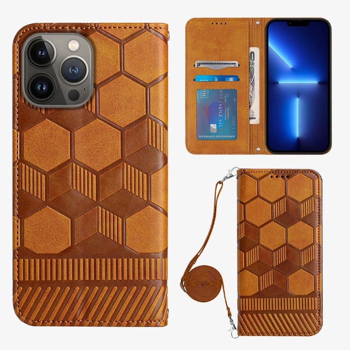 Crossbody-Telefonhülle für iPhone-Nest-Muster-Schutzhülle