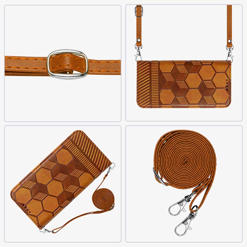Crossbody-Telefonhülle für iPhone-Nest-Muster-Schutzhülle