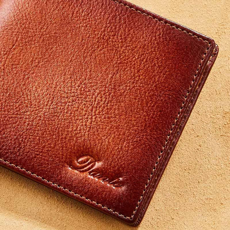 Retro-Geldbörse aus dreifach gefaltetem Leder für Herren mit RFID-blockierender Geldbörse