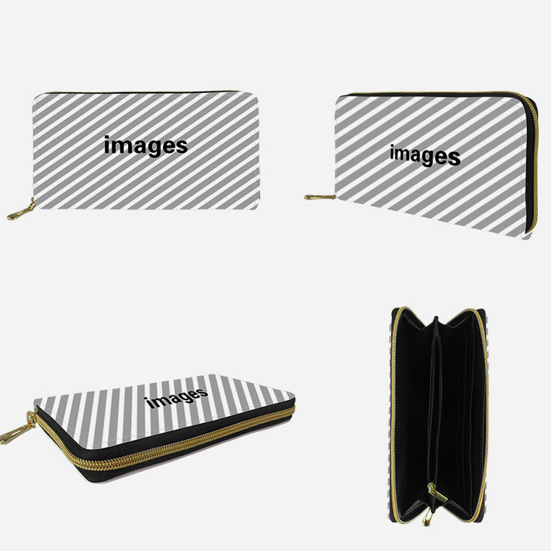 Lustige Tieraugen-Geldbörse, lange Clutch aus Leder für Damen