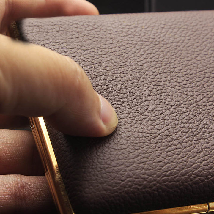 Edelstahl Zigarettenetui aus Leder für Männer Minimalistische einfarbige Box