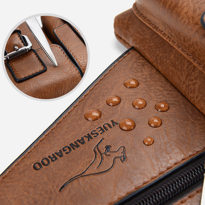 Brusttasche mit mehreren Taschen für Herren, robuste Umhängetasche