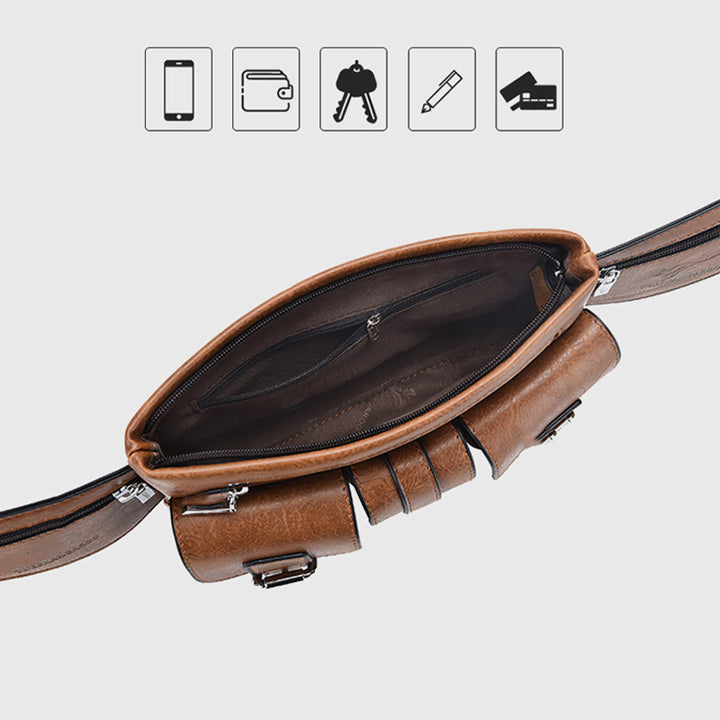 Brusttasche mit mehreren Taschen für Herren, robuste Umhängetasche