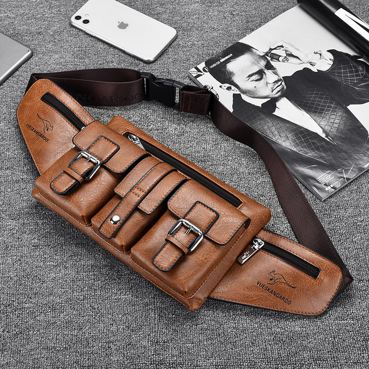 Brusttasche mit mehreren Taschen für Herren, robuste Umhängetasche