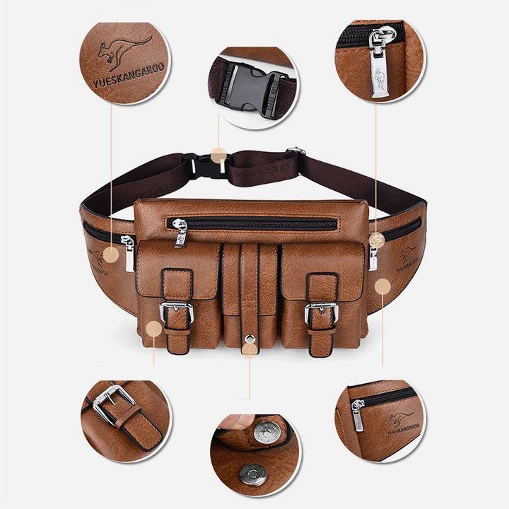 Brusttasche mit mehreren Taschen für Herren, robuste Umhängetasche